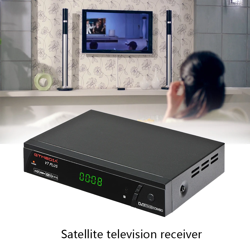 GTMEDIA V7 PLUS Receptor 1080P Full HD DVB-S2 DVB-T2 обновление спутникового ТВ-приемник Поддержка Cccam H.265 Newam Youtube DRE
