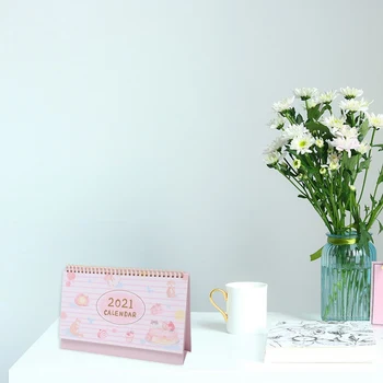 

Desk Calendar 2020 2021 Creative Cartoon Desktop Ornaments Portable Work Note Calendar New Year Plan Schedule Back To School