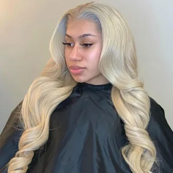 

Body Wave Platinum Blonde 13x6 Lace Front Human Hair Wigs Transparent Lace 180Density Glueless Full Lace Wigs with Baby Hair