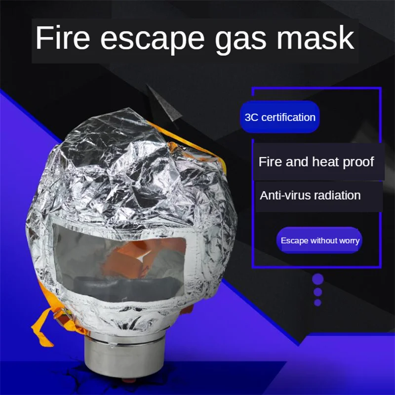 Fire Eacape-Masque de protection contre la fumée, Vaccination d'auto-sauvetage, Masque à gaz, Couvre-visage, Capuche Bade-wurtemberg d'urgence personnelle PM016