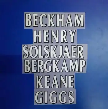 

1997 - 2006 Plastic material Retro BERGKAMP GIGGS KEANE HENRY ROONEY BECKHAM Nameset Number Printing Heat Transfer Badge