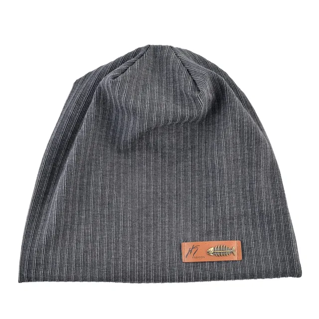 Fashion Beanies Men Women Solid Knitted Hat With Fish Bone