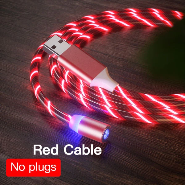 ACCEZZ Магнитный зарядный кабель для быстрой зарядки для iPhone 11X7 ipad Mini Micro usb type C магнитное зарядное устройство Mirco для телефона samsung - Цвет: Red Cable no plug