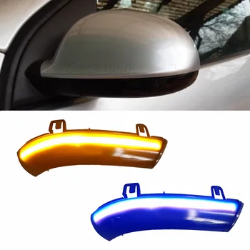 

For VW GOLF 5 Jetta for Skoda Superb B5 2002-2008 LED Turn Signal Light Dynamic Mirror Rear View Indicator Blinker Blue Yellow