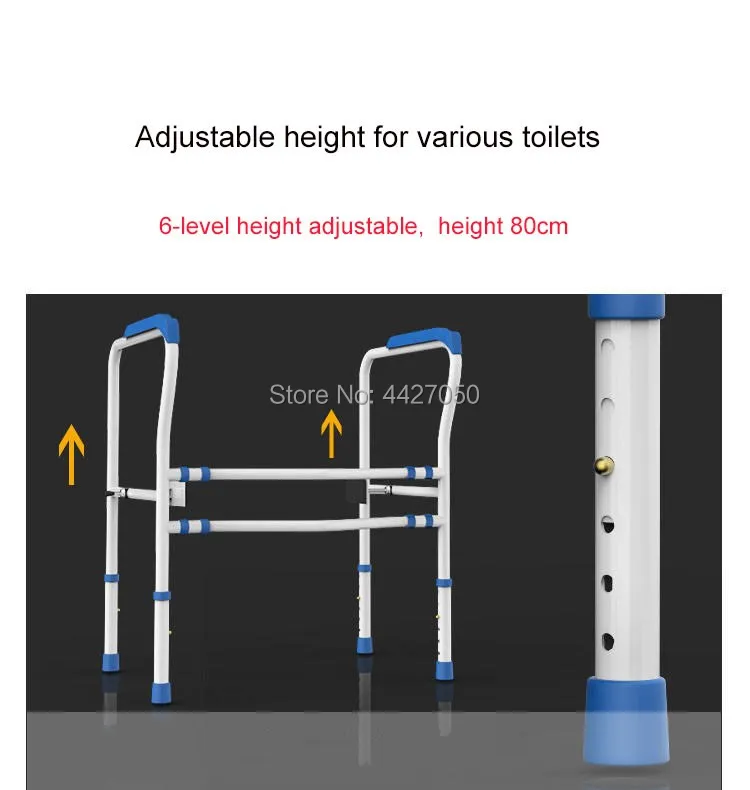 Для пожилых людей поручень Туалет нескользящий ванная Безопасность Складные перила для инвалидов безбарьерная ручка для унитаза