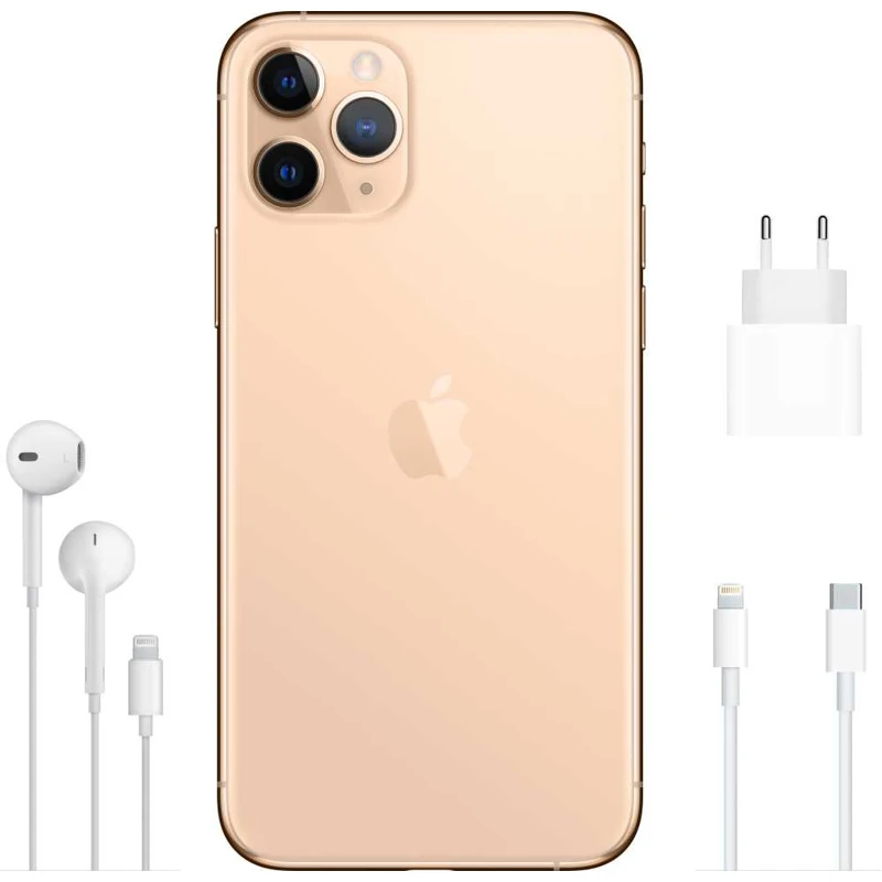 Смартфон Apple iPhone 11 Pro MWC52RU/A 64Gb золотистый 3G 4G 1Sim 5.8" OLED 1125x2436 iOS 13 12Mpix