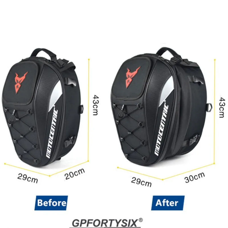 MOTOCENTRIC-Sac à dos étanche multifonctionnel pour moto, sac de siège  arrière durable, grande capacité, sac à dos pour casque de pilote, 37L -  AliExpress