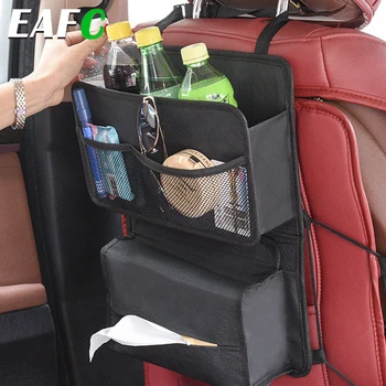 

Oxford Car Seat Back Bag Organizer Backseat Storage Bag Hang Carrying Pouch Storage Box for Tissue Bottle Cup Glass Snack etc.