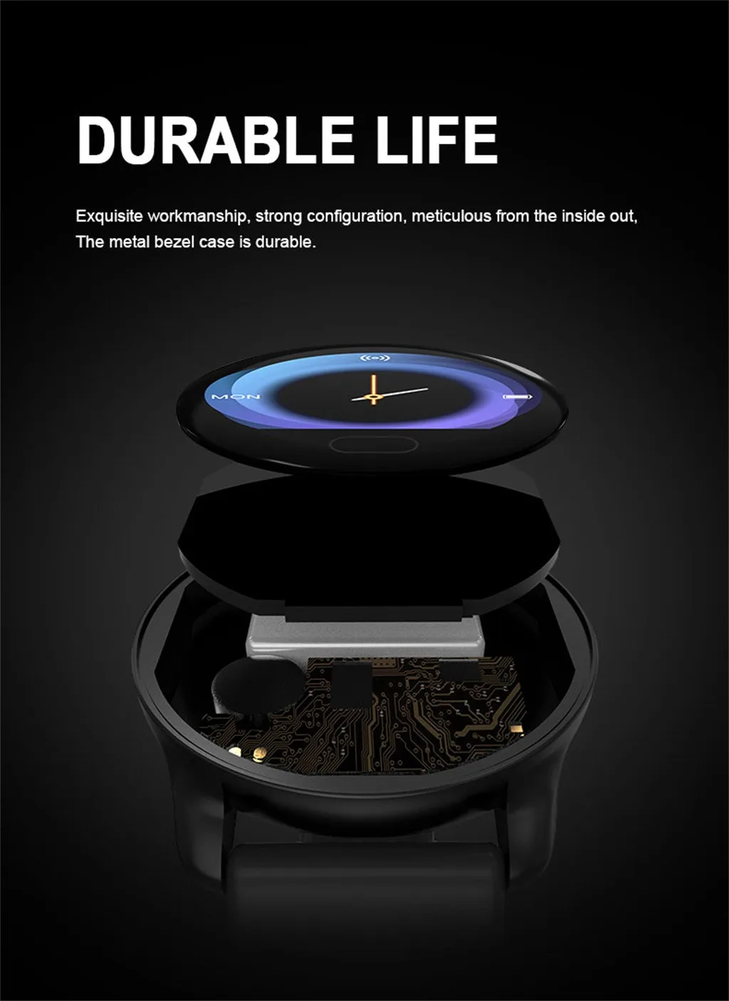 Для samsung galaxy watch K9 цветной экран мониторинг сердечного ритма Смарт-часы водонепроницаемый браслет bip amazit браслет