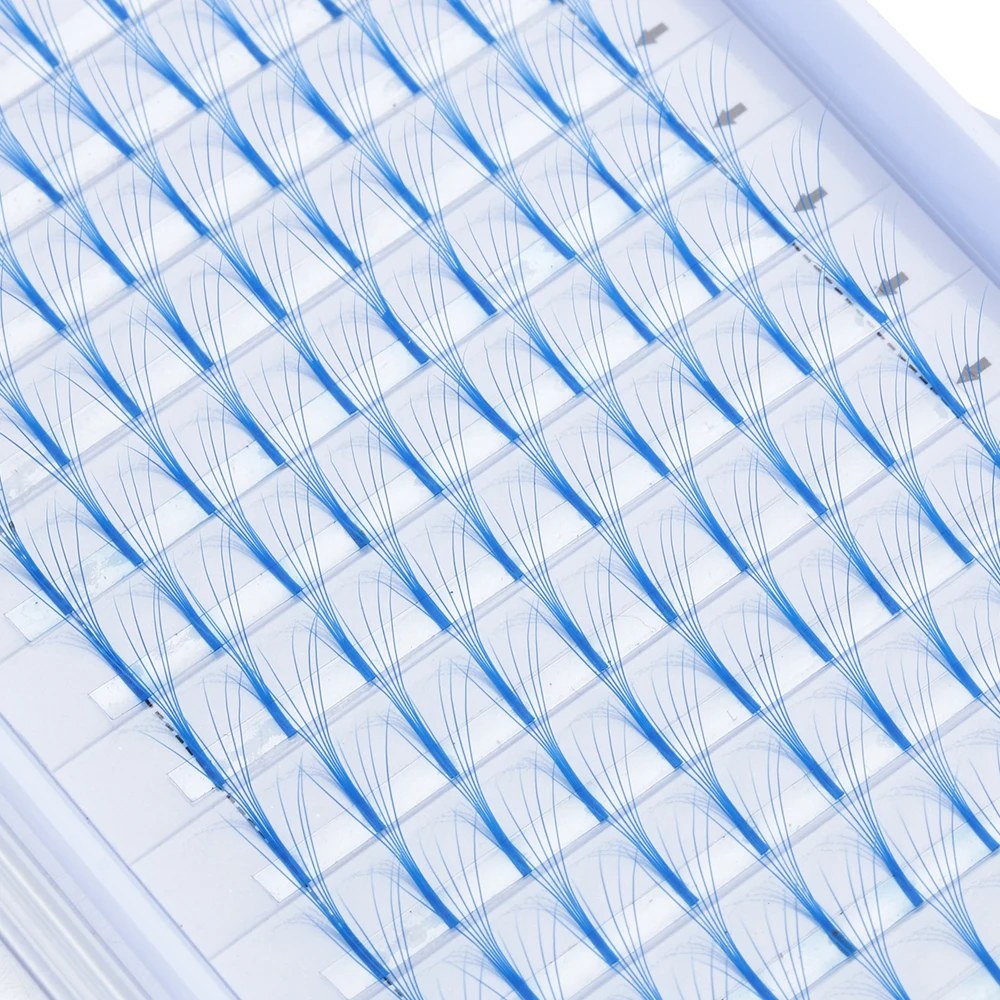 Синие накладные ресницы 6D русские Объемные Накладные ресницы готовые вееры искусственные норковые ресницы Индивидуальные Накладные ресницы вечерние накладные