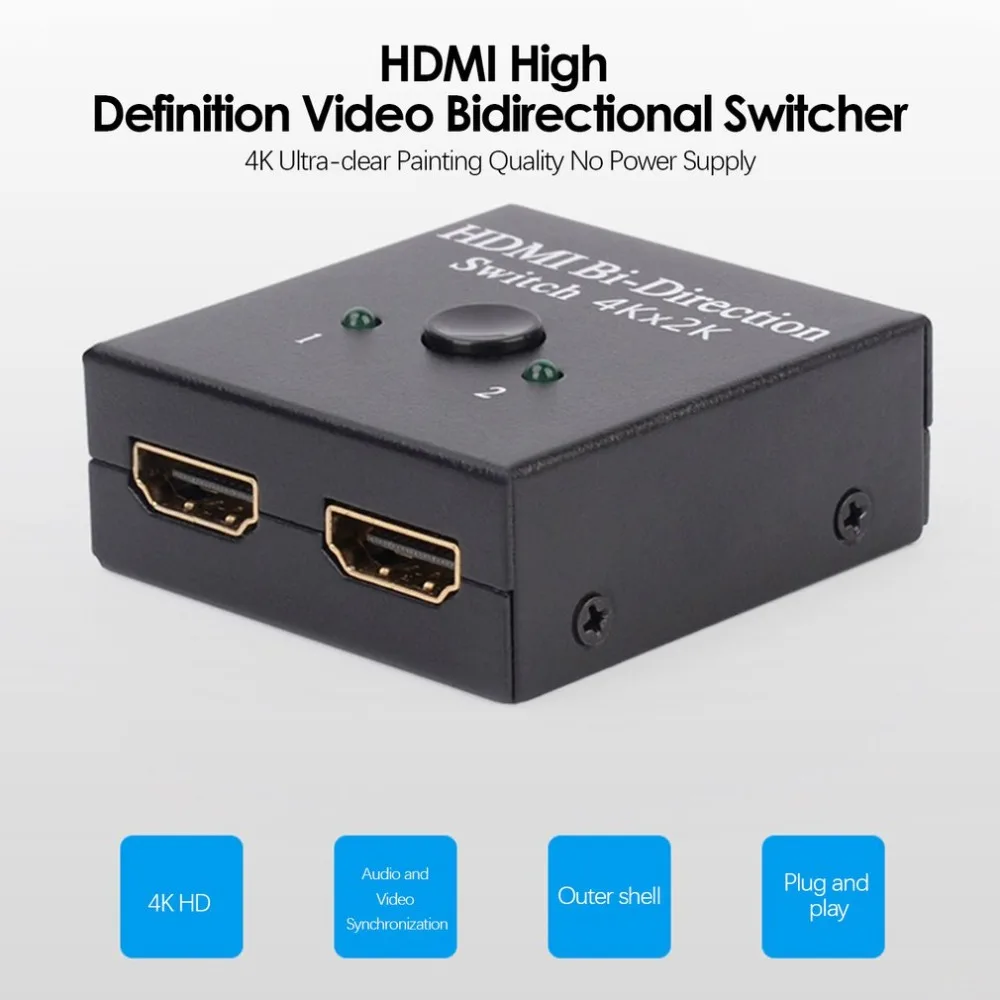 2x1 1x2 UHD 4K Би направление HDMI 2,0 переключатель сплиттер концентратор HDCP 3D