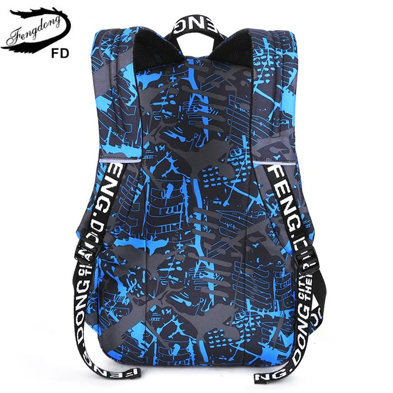 Fengdong high school backpack College Student school backpack big School Bags for Teenage boys Casual Sports backpack Rucksack 4
