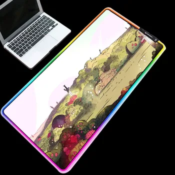 

Yuzuoan RGB animation pattern mouse pad LED backlit keyboard mouse pad
