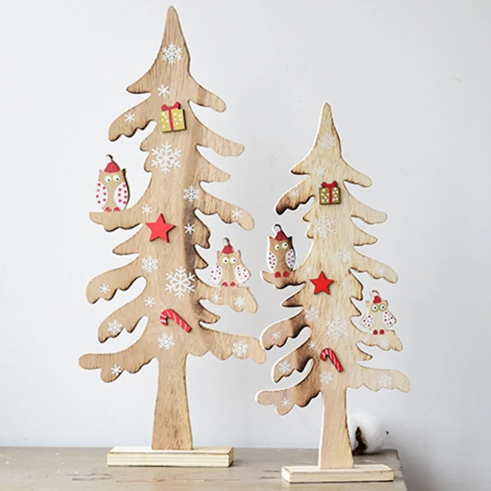 

Creative Embellishments Pentagam Hanging Drop Ornaments Wooden Merry Christmas Tree Pendant Christmas Bauble Decorations