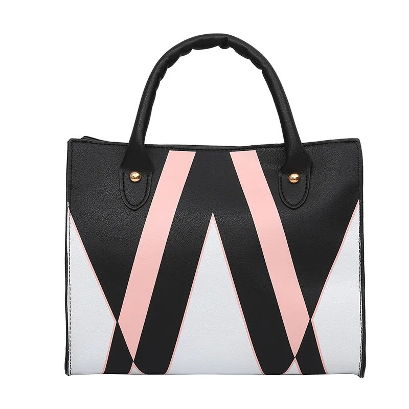

2020 Style Triangular Printed Saffiano Bag Women's Fashion Korean-style Portable Shoulder Bag Cross-body WOMEN'S Bag Hot Selling