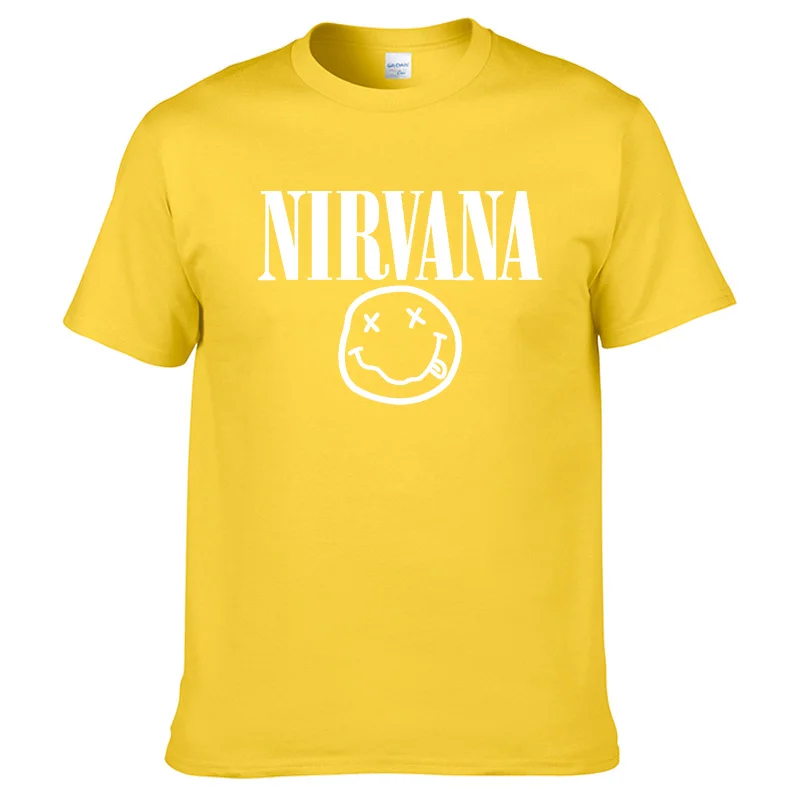 Nirvana хип-хоп Мужская футболка Летняя рок-группа Харадзюку Футболка с принтом хлопок Удобная уличная одежда Свободный Топ с круглым вырезом - Цвет: 16