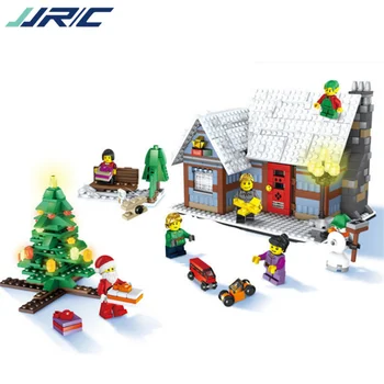 

Christmas Village Bricks Children Assemble Blocks Building Compatible Finger Toys Kids Christmas Gift