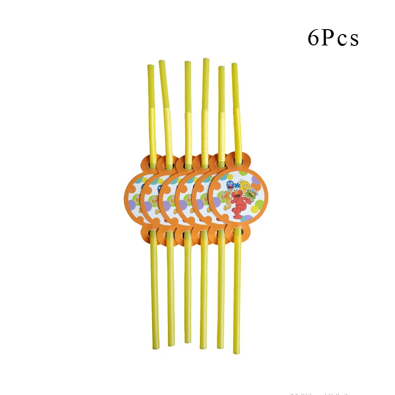 Мультяшная Улица Сезам Элмо декоративная бумага для вечеринок чашка тарелка салфетки баннер шляпа детский душ воздушные шары Дети День рождения принадлежности