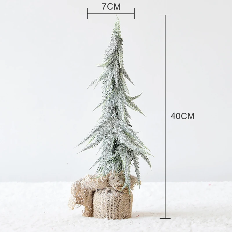 Artificial Christmas Tree Ornament Household Table Desktop Ornament Christmas Decoration For Mall Window Snow Fir Decor - Цвет: 40cm