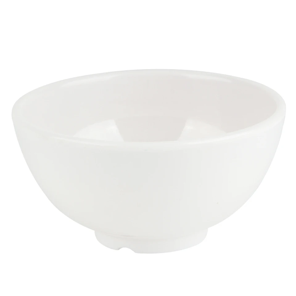 White Small Bowl Commercial Imitation Porcelain Plastic Bowl Fast Food Meal  Soup Bowl Hot Pot Seasoning Anti-fall Noodle Bowl