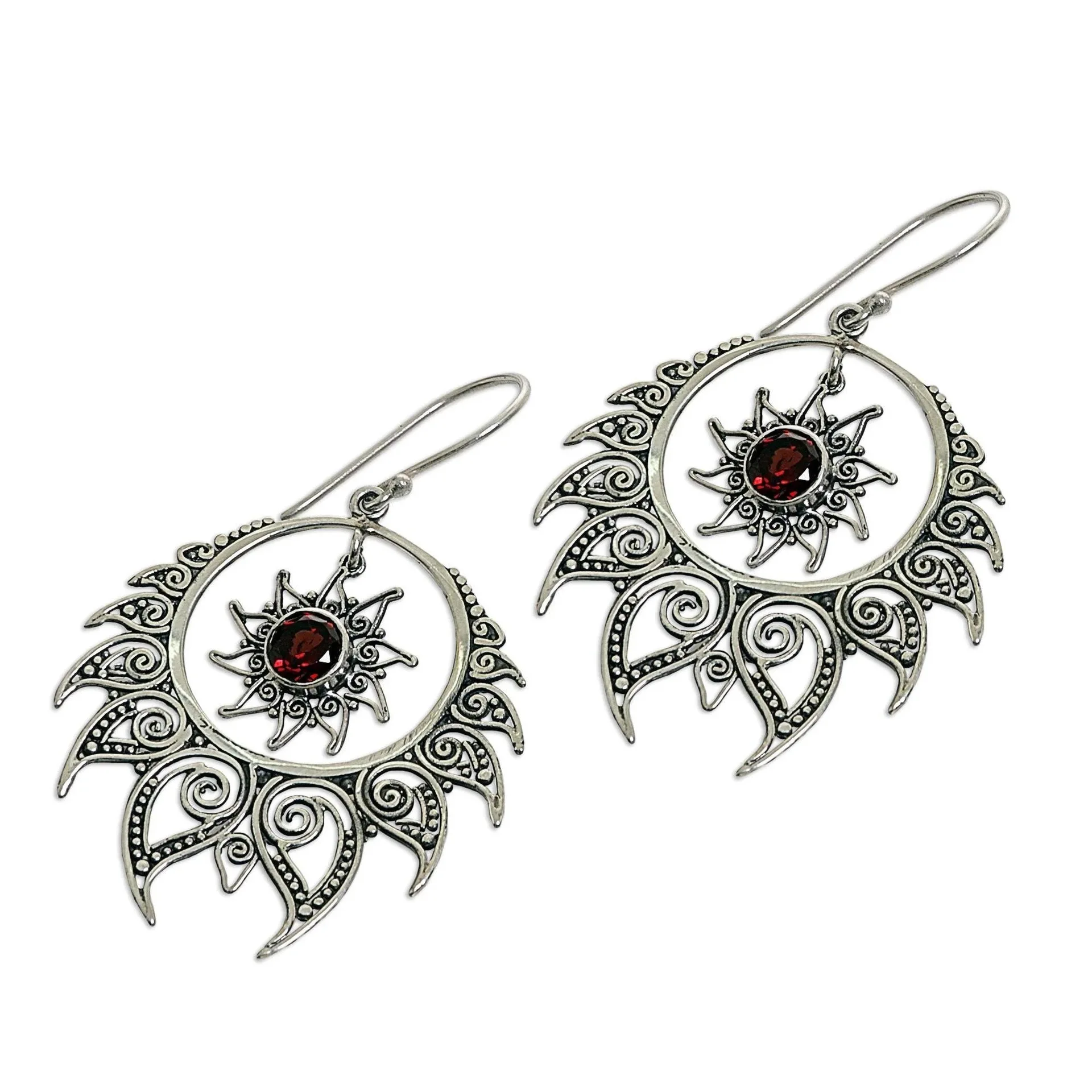 Solid s925 Silver Garnet Earring Exaggerated Brincos Bizuteria Gemstone Mujer Oreja 100% 925 Jewelry Topaz Drop Earring females