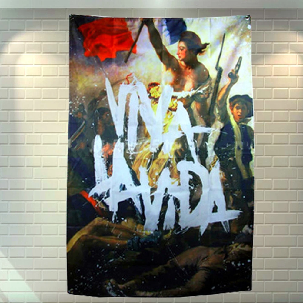 Rock Band Hip Hop Heavy Metal Regga Poster Bedroom Bar Cafe Home Decor Wall Art Hanging Flag Banner Tapestry Cloth Printing E5 | Дом и сад