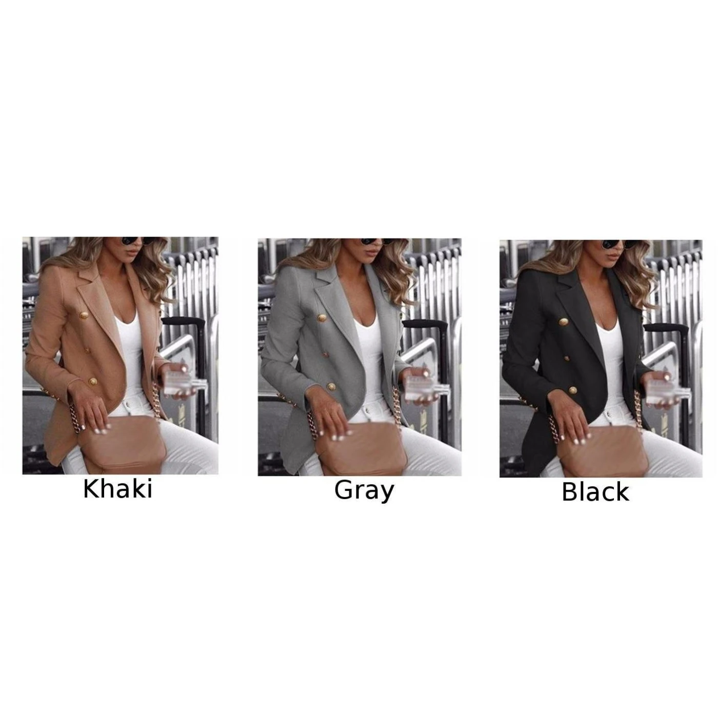 Женский деловой офисный Блейзер Повседневный однотонный Кардиган с длинным рукавом повседневное пальто