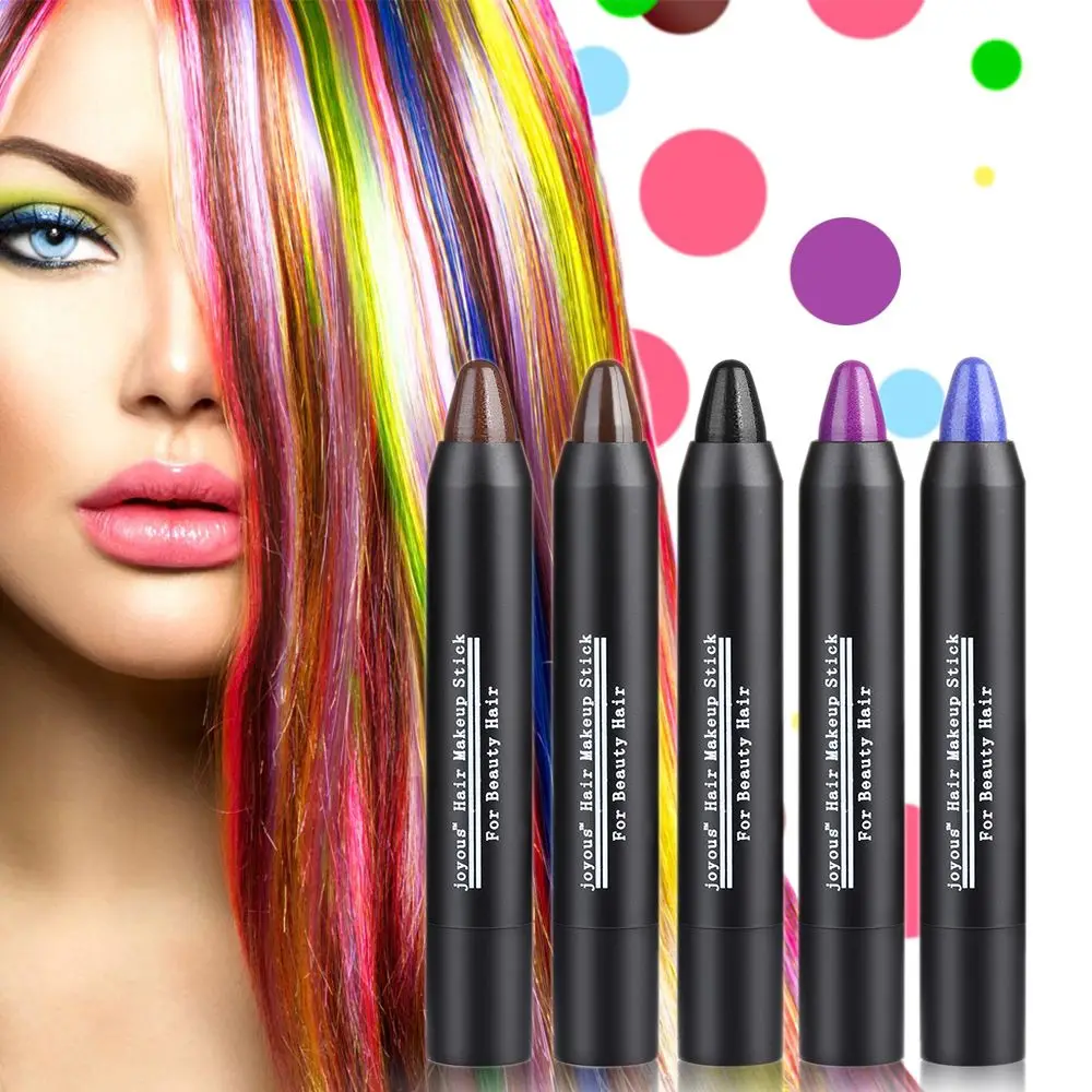 

Black Brown One-Time Fast Hair Dye Pen Instant Gray Root Coverage Haircolor Cream Stick Temporary Non-toxic White Hair Chalk
