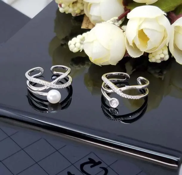 Кольца крепления 2018 новые свадебные кольца с жемчугом регулируемые модные