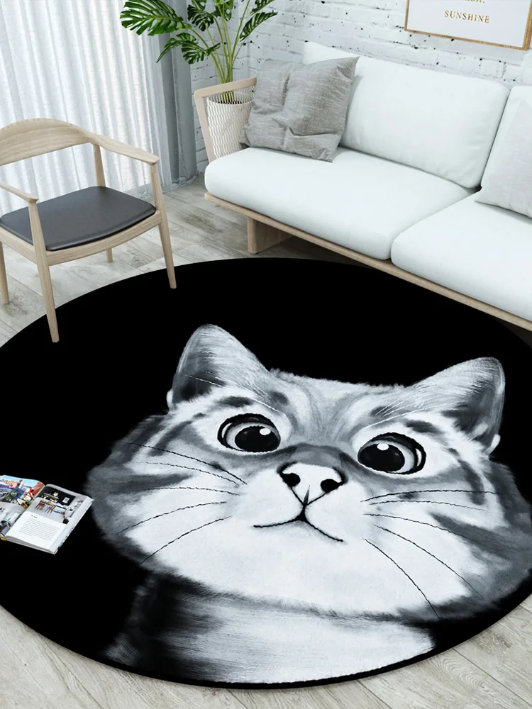

Creative Cartoon Round Carpet Lovely Bedroom Carpet Household Tea Table Bedside Hanging Basket Computer Chair Mat