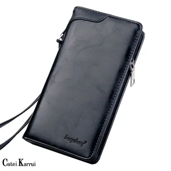 

Catei Karrui New Men's wallet clutch bag men's multi-card suit suit bag long US dollar bag large capacity mobile phone bag