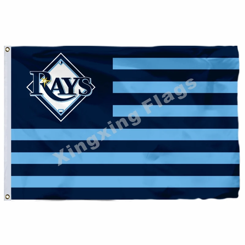 Бейсбольный флаг с логотипом Tampa Bay Rays, 3ft X 5ft, полиэстеровый баннер, летающий флаг размером 150X90 см