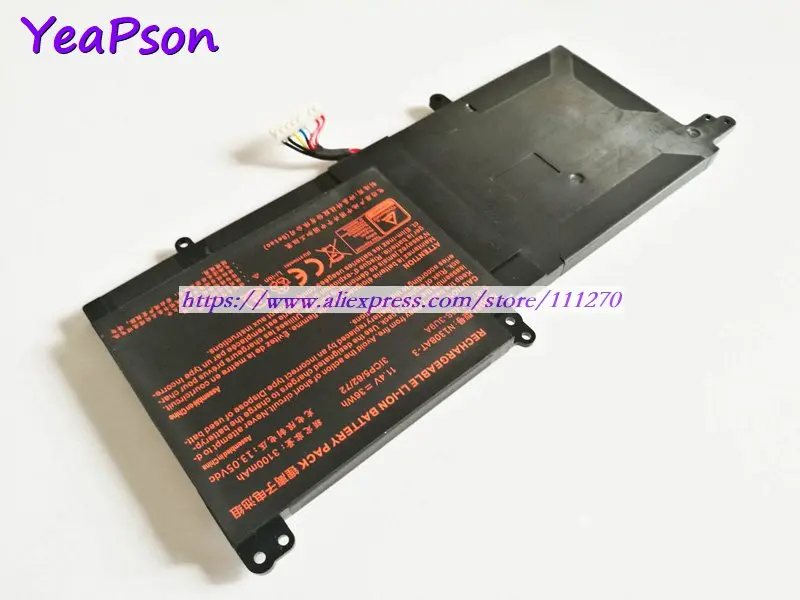 Yeapson 11 4 V 36Wh 3100mAh натуральная N130BAT 3 6 87 N130S 3U9A Аккумулятор для ноутбука Clevo N130BU