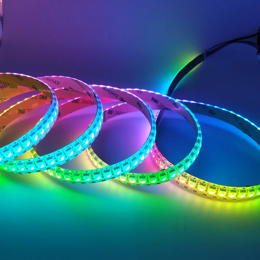 Светодиодный ленточный светильник WS2815 RGB 30/60/144 пикселей/светодиодов/м двойной