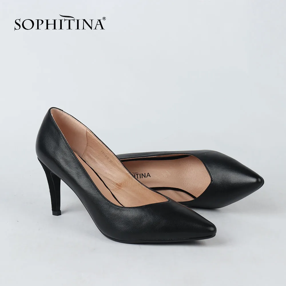 SOPHITINA/модные туфли лодочки с закрытым носком Высококачественные пикантные из