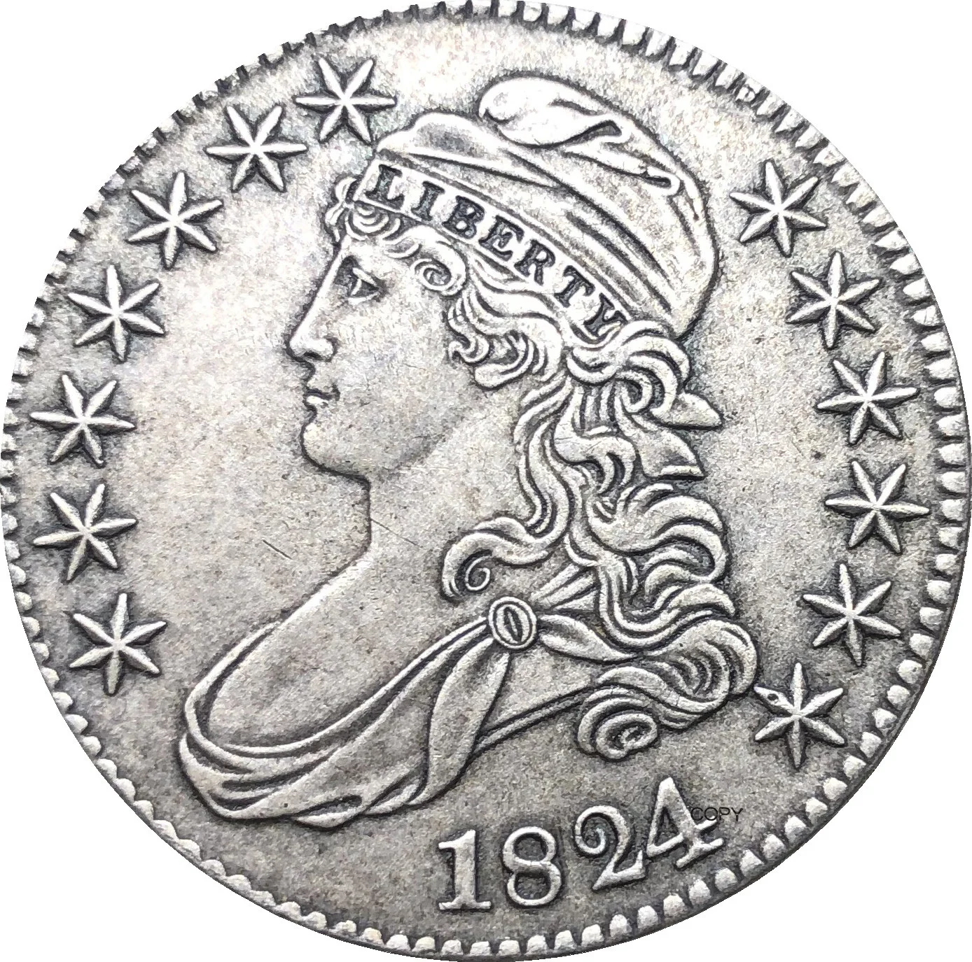 50 долларов США 1/2 доллара обхват груди в виде Орла Свободы половина 1824