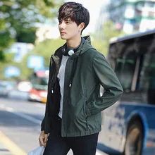 Мужской осенний и зимний Тренч средней длины в гонконгском стиле с капюшоном, мужской Тренч средней длины