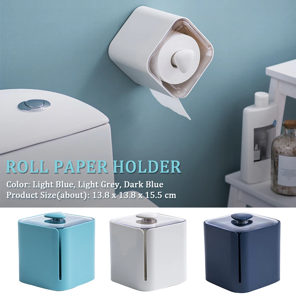 Дозатор удар рулон Бумага держатель туалетной настенный Водонепроницаемый с одноразовыми салфетками Ванная комната крытые хранения Органайзер для спальни дома