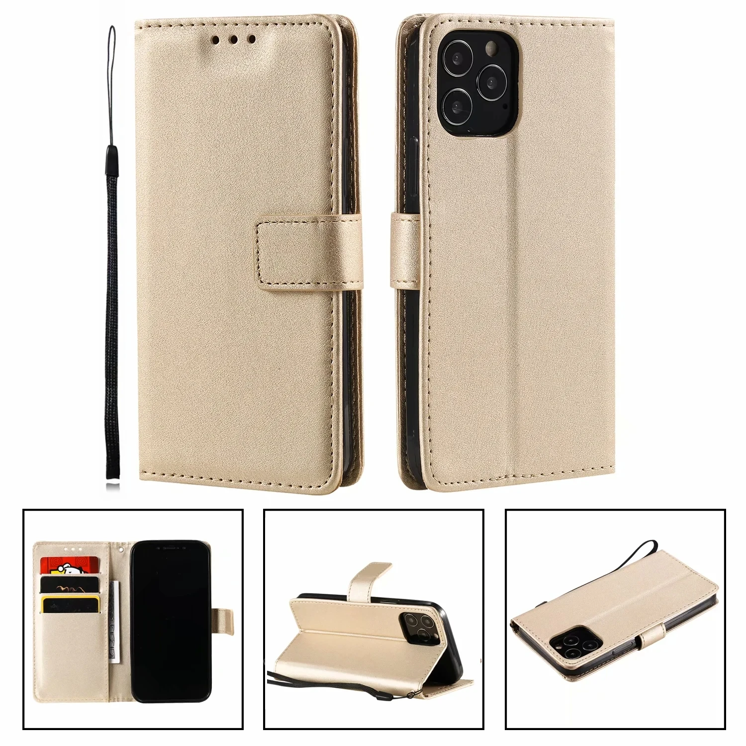 Custodia in pelle con portafoglio a ribalta per iPhone 11 12 Pro Max 12 Mini X XS Max XR 6 6S 7 8 Plus SE 2020 5 SE 5 Stand Funda Protect C_voghion.com
