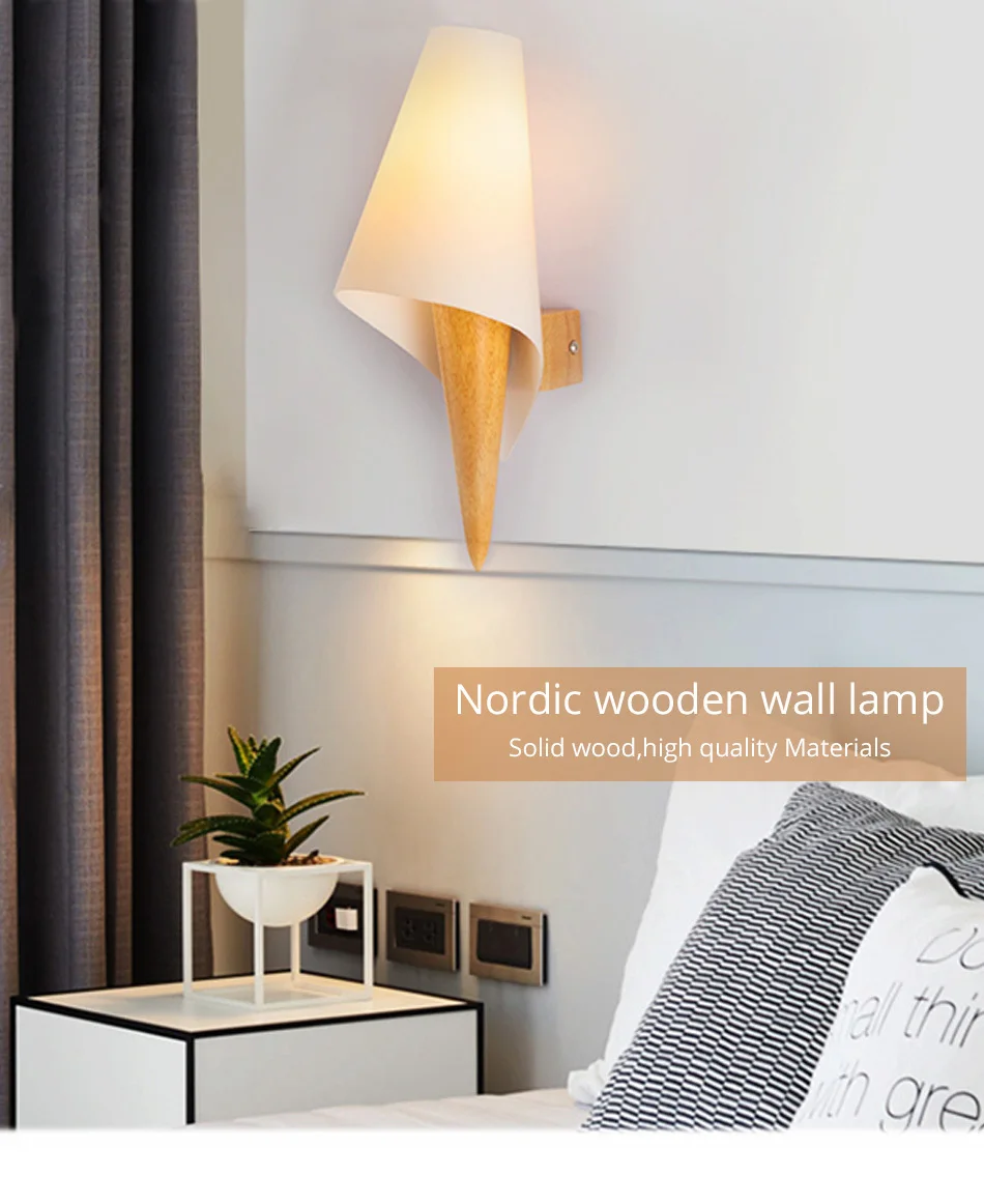 White Indoor LED Wall Lamp Nordic Modern E27 Bulbs Up Down Wall Lights Indoor lighting Foyer Dining Room Bathroom (2)