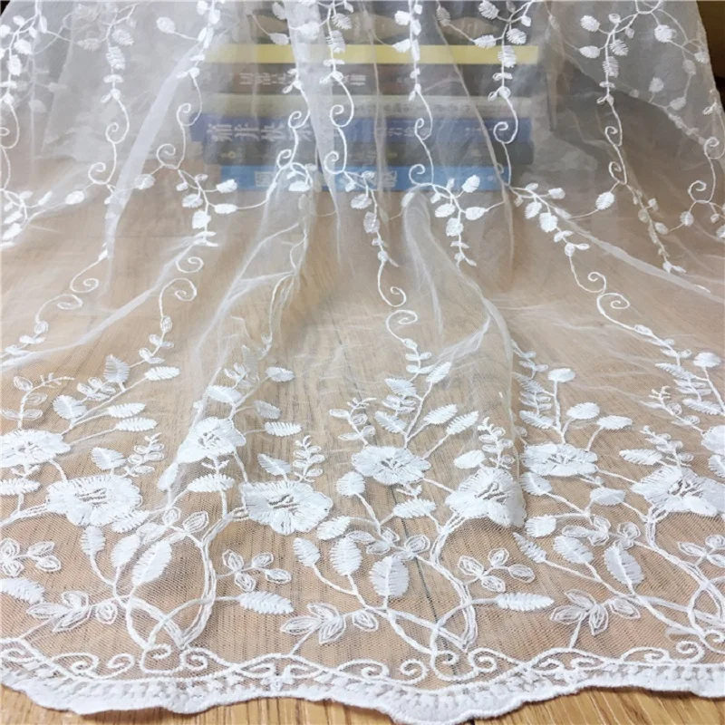 Белая африканская сетка 2 ярда молочный шелк кружевные цветы с вышивкой высокая