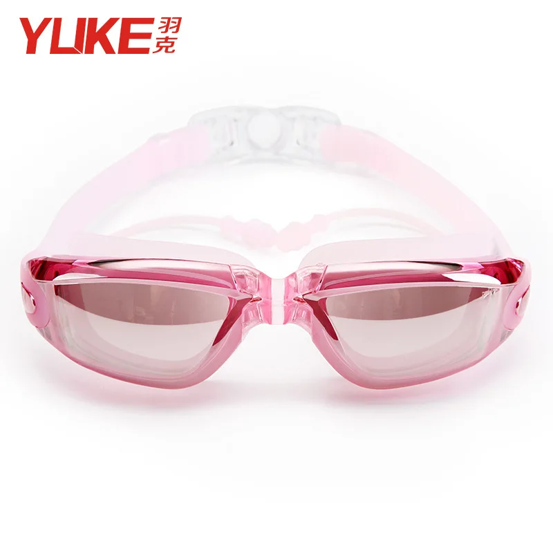 

2020 YUKE Swimming Goggles Earplug Professional Adult Silicone Swim Cap Pool Glasses anti fog Adult Optical Waterproof Eyewear