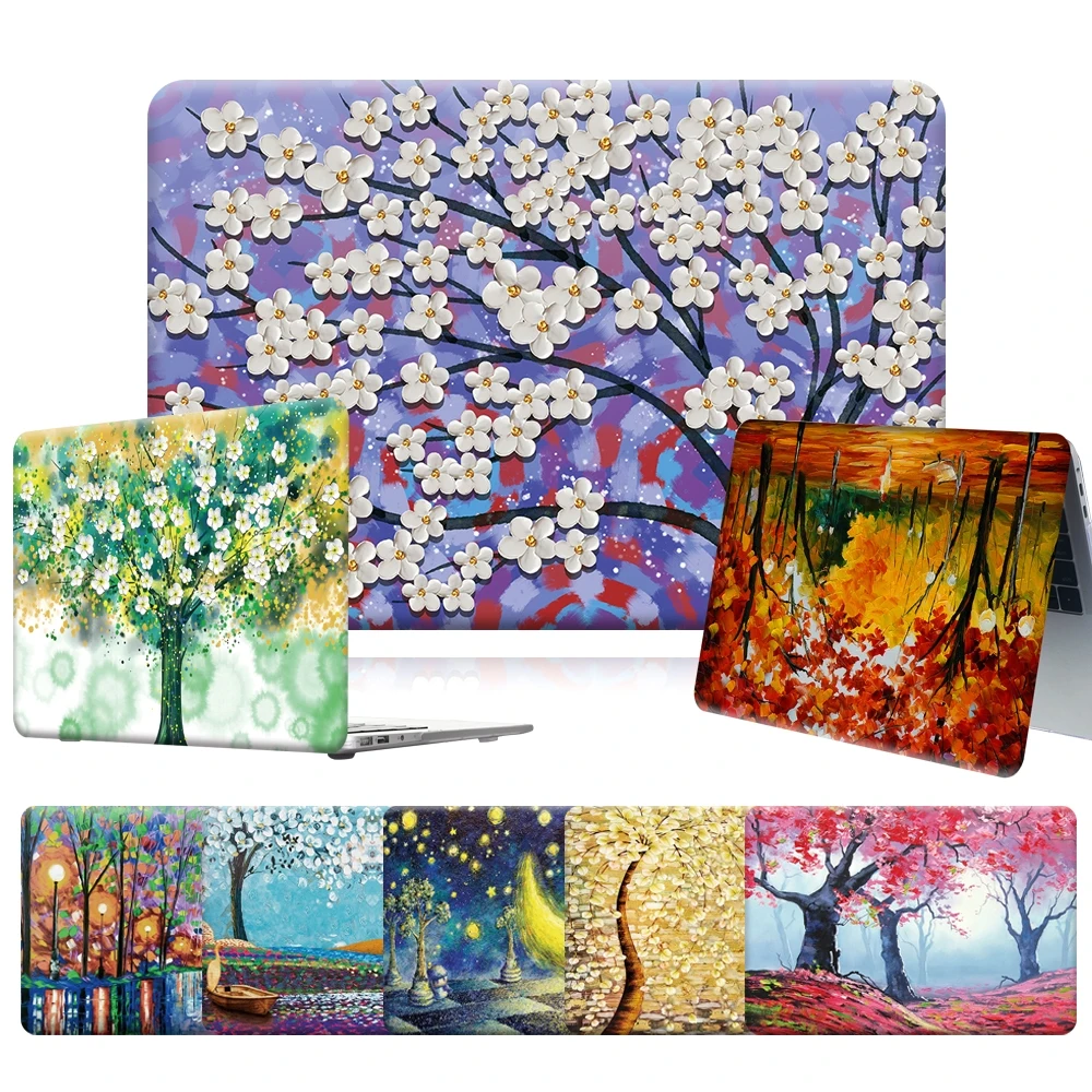 Laptop Case for MacBook Air Pro Retina 11/12/13/15 Inch Anti-fall Scratch Resistant PVC Plastic Oil Painting Series Hard Cover | Компьютеры