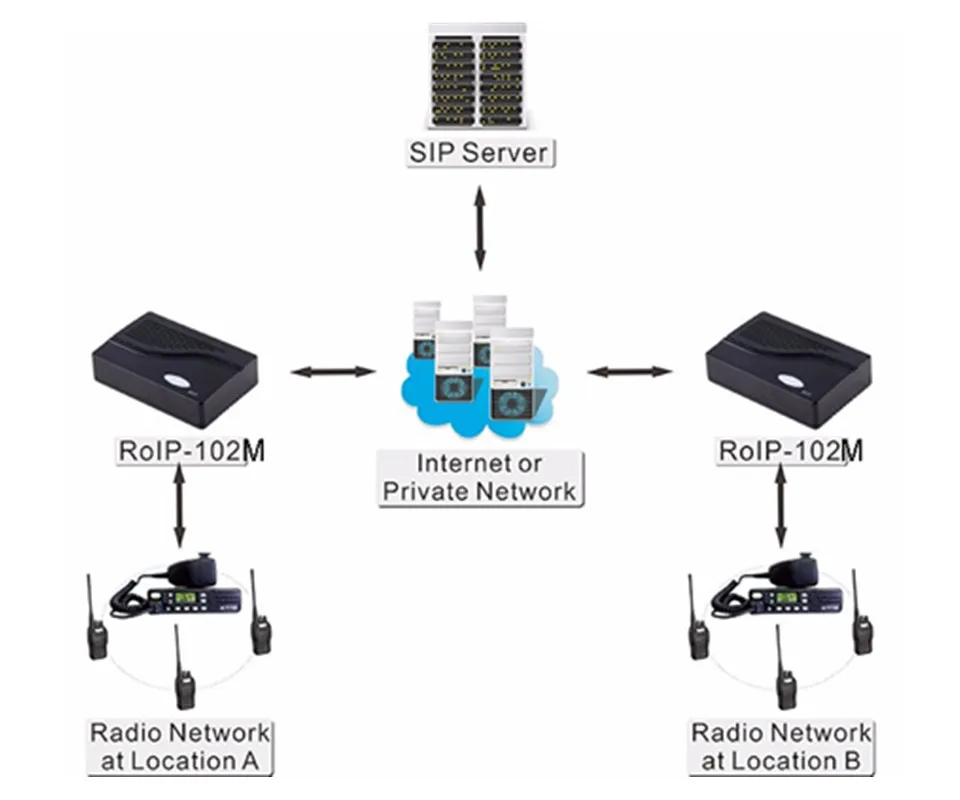 DBL ROIP радио над ip многоканальный шлюз 1-PPT порт кросс-сетевой шлюз RoIP102M с шлюзом Конференц-блока