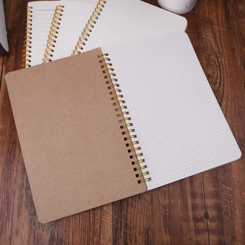 A5 Bullet Notebook Kraft Dot Grid пустая книга для управления временем спиральный журнал