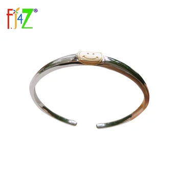

F.J4Z 100% S925 sterling silver fashion silver color classical smiling face cuty bangle bracelet for women gift party show