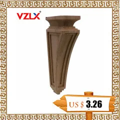 VZLX новая деревянная аппликация Onlay деревянная Декаль деревянные дверцы для мебели Угловые стены дома цветок изысканные современные украшения молдинги