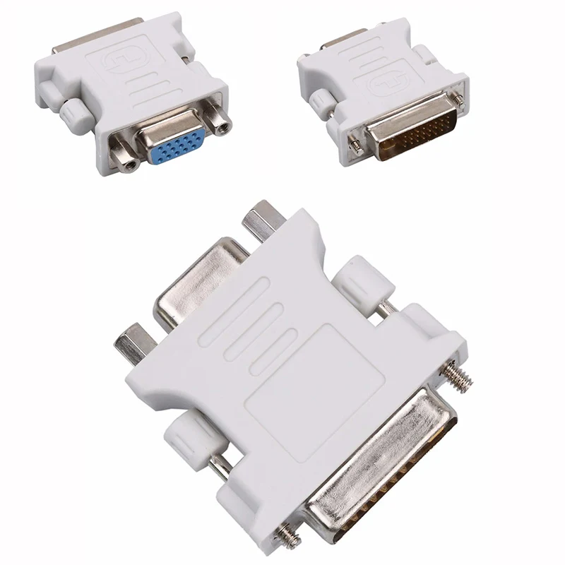 5 шт./лот DVI I 24 + Pin папа к VGA Женский видео конвертер адаптер для ПК ноутбука HDTV LCD DVD