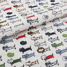 Nanchuang кошки хлопок Льняная Ткань Домашний текстиль ручной работы для шитья Лоскутная Ткань для сумки дивана простыня материал пол метра