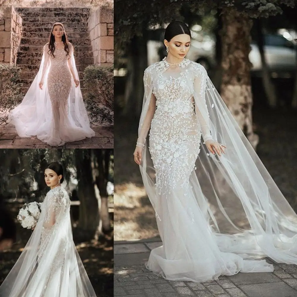 

Long Lace Bridal Wraps Jackets Boleros White Ivory Women Bridal Accessories Brides Cloaks Mantles Wedding Capes Shawls